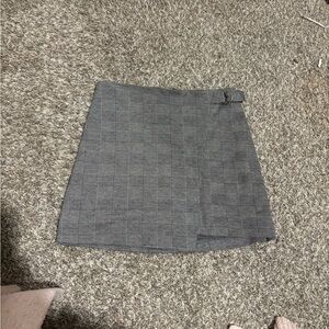 Mossimo Supply Co. Black and Gray Checkered Mini Skirt